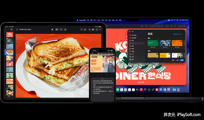 Keynote、Pages、Numbers 办公软件