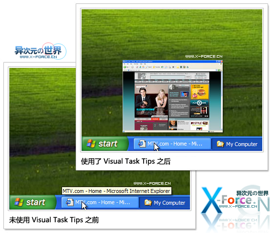 Visual Task Tips绿色版-给XP增加Vista风格的任务栏预览窗口