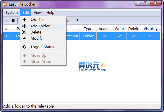 Easy File Locker 文件夹锁定、隐藏软件