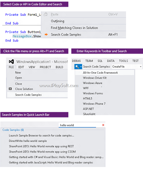 Visual Studio 2012 示例代码浏览器
