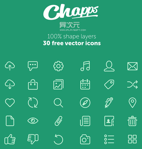 矢量扁平化图标 free-vector-icons-from-chapps