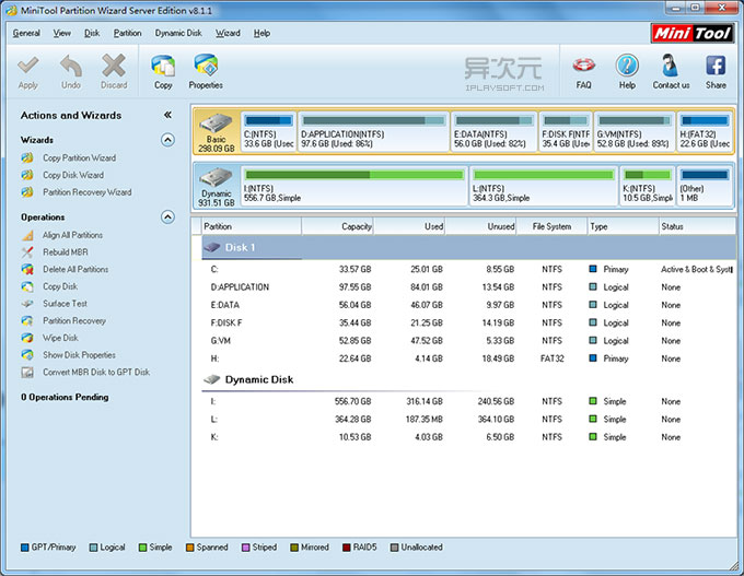 MiniTool Partition Wizard 8