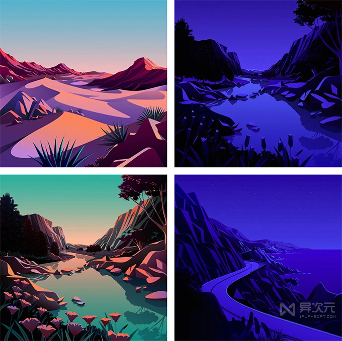 苹果 iPhone 自带艺术壁纸