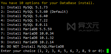 安装 MYSQL 数据库