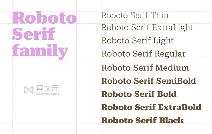 Roboto Serif 字体