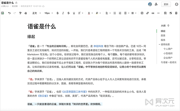 语雀 Markdown 编辑器