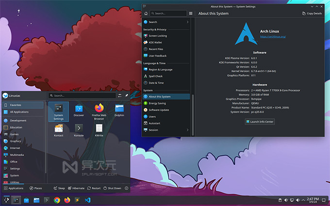 Arch Linux KDE 桌面