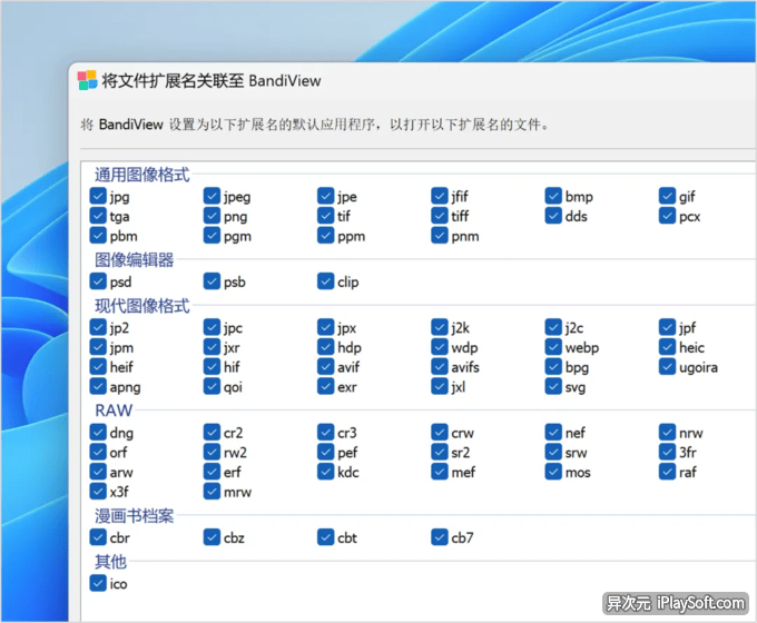 BandiView 图片格式