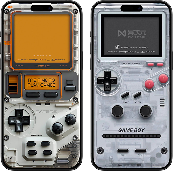 透明 Gameboy iPhone 手机壁纸