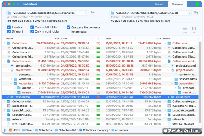 Mac 文件夹对比工具